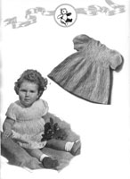 vintage knitting pattern for lace dress for baby 1940s