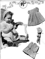 vintage baby dress set knitting pattern from 1940