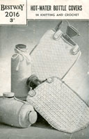 vintage knitting pattern for hot water bottle covers