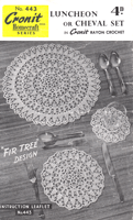 vintage crochet pattern from 1940s for mats