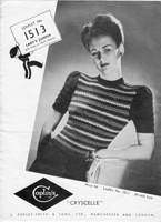 vintage fair isle jumper knitting pattern from 1930s