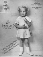 vintage baby kniting pattern dress 1930s