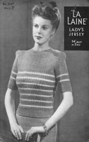 vintage ladies jumper knitting patterns 1940s