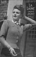 vintage ladies 1940s cardigan knitting pattern