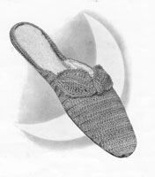 vintage ladies bedroom slipper crochet pattern 1933