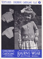 vintag childs fair isle cardigans 1940s