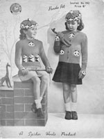 vintage girls pand beret and cardigan knitting pattern 1940s