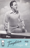 vintage mens tank top sleeveless pullover 1940s  knitting patterns