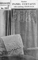 vintage curtain crochet pattern 1940s