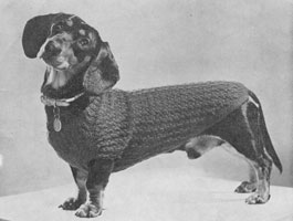 vintage dauchound coat knitting pattern 1939