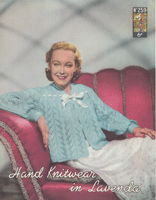 lavenda 1940s bed jacket knitting pattern