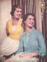 Great vintage ladies lacy bed jacket knitting pattern