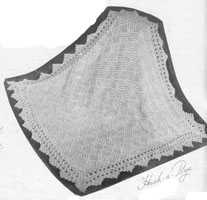 vintage shawl knitting pattern from 1940s