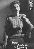vintage ladies jumper knitting pattern 1940s