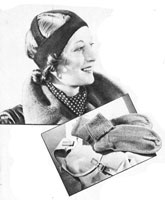 vintage hat and socks knitting pattern from 1937