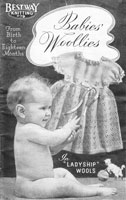 vintage baby knitting pattern for dress set 1940s