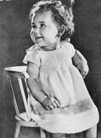 vintage baby dress knitting patten 1940s
