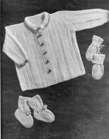 vintage baby jacke tset knitting pattern