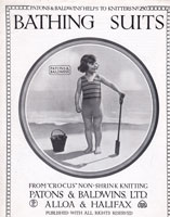 vintage girls swim suit bathing costume 1920s vintage knitting patterns