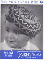 vintagechilds gloves knitting pattern fair isle 1940s