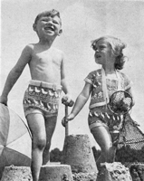 mens vintage knitting patern for swim trunks 1940s