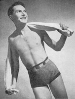 vintage mens swim trunks knitting pattern 1950s