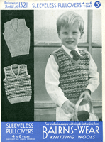 vintage knitting pattern for fair isle jumper for boy