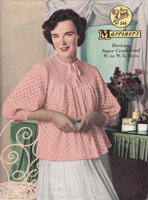 Lovely vintage knitting pattern for ladies bed jacket