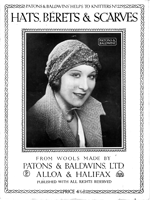 vintage knitting pattern for several berets and hats knitting pattern form 1920s