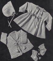 vintage baby matinee set knitting pattern 1940s