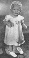 vintage knitting baby dress embroiderd for m 1953