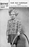 vintage girls fair isl cardigan to git 8 year old 1940s