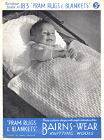 vintage baby blanket knitting pattern from 1930s