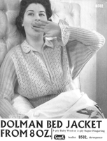 Super vintage ladies bed jacket knitting pattern