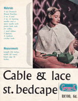 Great vintage ladies bed cape knitting pattern
