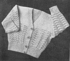 baby cardican knitting pattern 1940s
