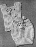 vintage baby underwear knitting pattern newborn 1940s