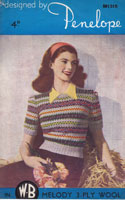 vintage knitting pattern for ladies fair isle 1940s