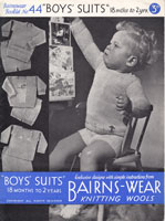 vintage baby boys knitted suit pattern from late 1930s