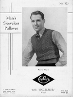 vintage knitting fashion for men 1940s knitting pattern for sleeveless pullover