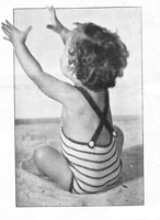 baby and children swim wear from 1935 knitting patterns