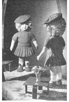 vintage 1930s doll knitting pattern