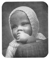 vintage baby helmet knitting pattern from 1940s