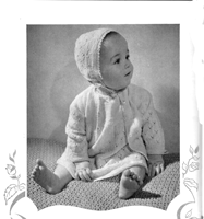 vintage baby layette knitting pattern ve lace design