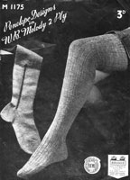 vintage ladies stocking knitting pattern 1940s