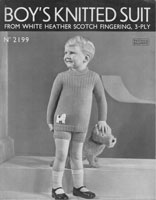 boys suit knitting pattern from 1930s