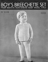 vintage little bous siut knitting pattern from 1930s