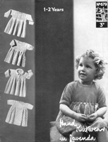 vintage knitting pattern baby dresses 1940