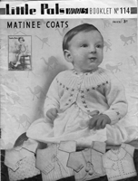 vintage baby knitting pattern matinee coats 1940