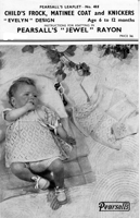 vintage baby dress set knitting pattern 1940s